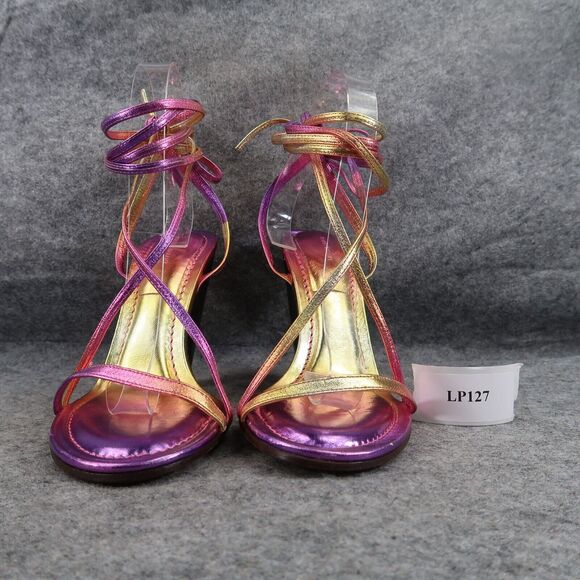 Isabel Marant Shoes Womens 41 Sandals Aliza Ombre Leather Metallic Ankle Wrap - Picture 3 of 16